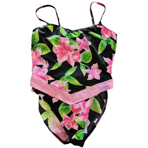 Vintage Sessa Swim Floral Tankini Top 14 Bottom 10 Women's Bikini Set
